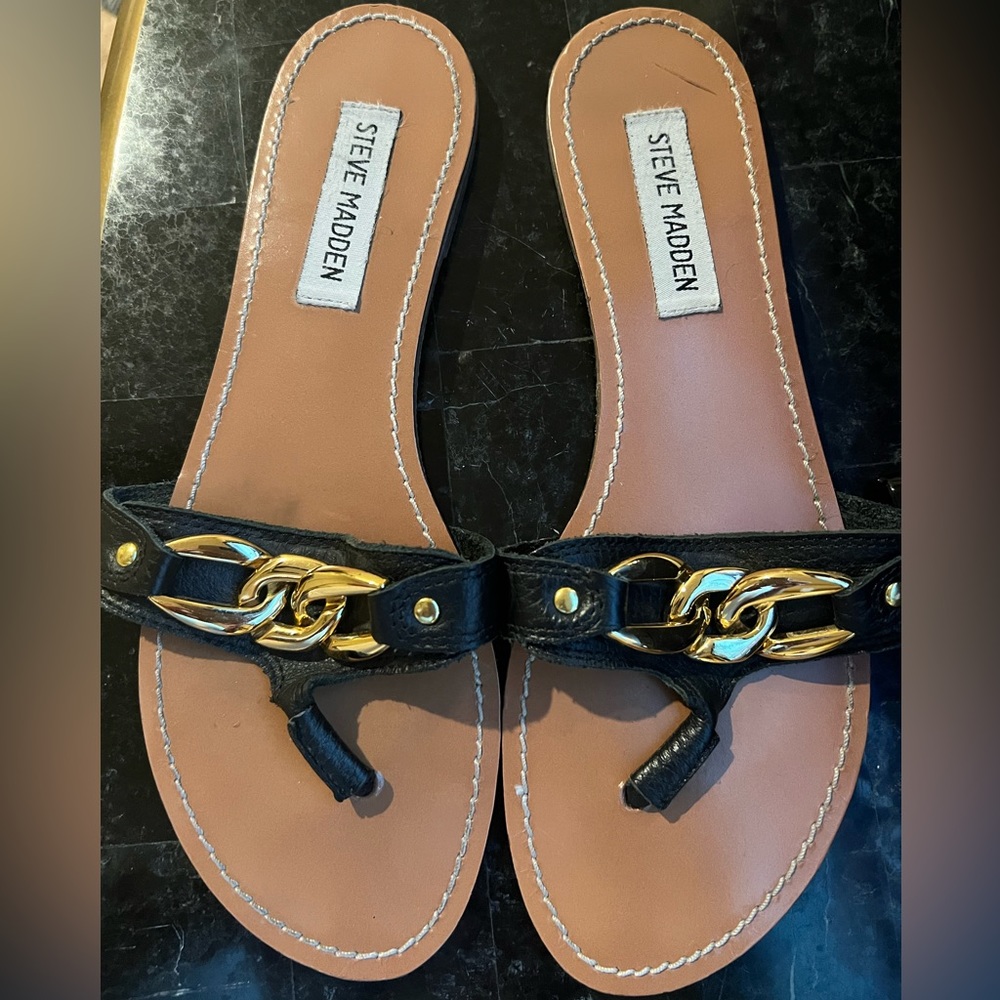 Steve Madden Sandals -Bk soft leather 7M